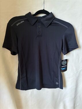 Bauer Black Short Sleeve Polo Shirt
